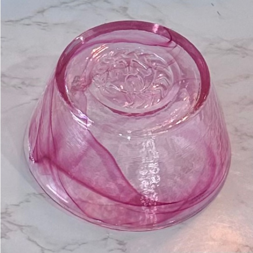 KOSTA BODA Pink Swirl Art Glass Mine 6” Bowl By Ulrica Hydman-Vallien - GORG! - Picture 11 of 16